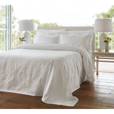WHITE JACQUARD QUEEN SIZE BEDSPREAD PETAL (BY BANKSANA)  SPECIAL $200.00
